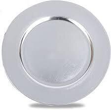 Charger plate - silver (no diamante) 33cm