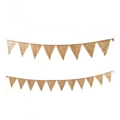 Bunting - hessian assorted sizes (1.5m-2mL)