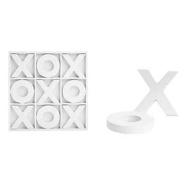 Noughts & crosses; (table top) white
