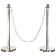 Stanchion velvet ropes; White (1.2mL)