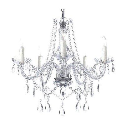 Chandelier - crystal glass ( 6 bulb )