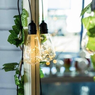 Festoon; vintage twinkle light pendant