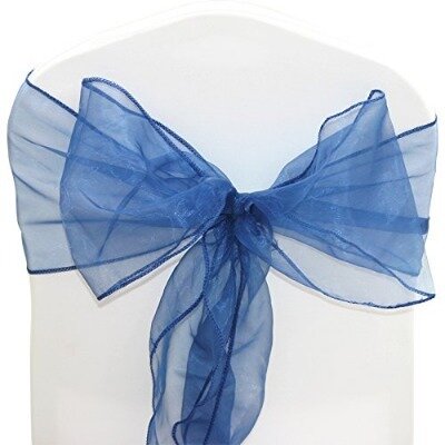 Runner/Sash, Organza - Navy (30cm x 300cm)