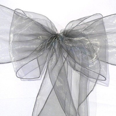 Runner/Sash, Organza - Silver (30cm x 300cm) Runner/Sash, Organza - Silver (30cm x 300cm)