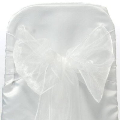 Runner/Sash, Organza - White V1 (30cm x 300cm) Runner/Sash, Organza - White V1 (30cm x 300cm)