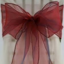 Sash Organza; Red/Blue 2 tone