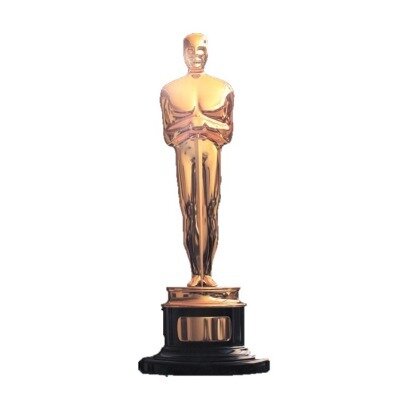 Oscar award cut-out; gold coreflute 1.8m (with foot)