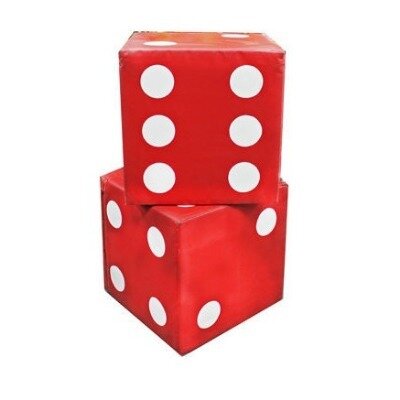 Dice; red 1m cube