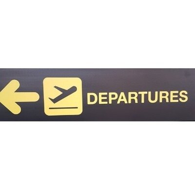 Sign - Departures; corflute