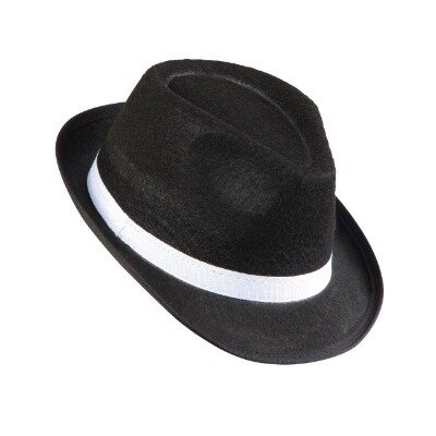 Gangster hat; black