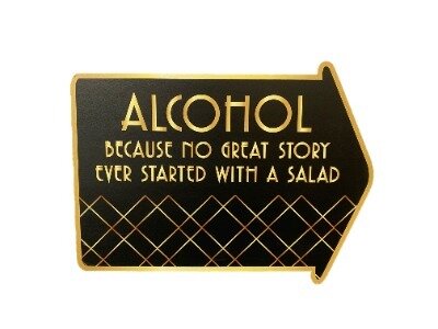 Sign - Gatsby; alcohol