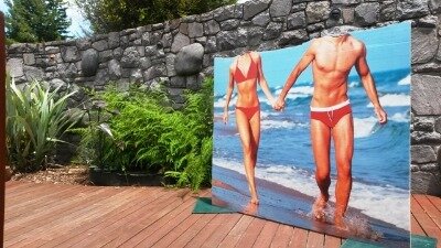 Beach photo cut-out sign (freestanding)