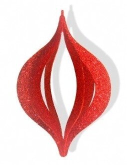 Onion Christmas Decoration (Red Glitter)