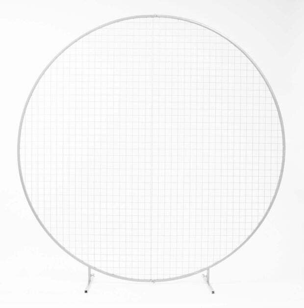 Mesh Arch circular frame - WHITE - 1.9m D