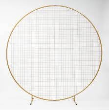 Mesh Arch circular frame - GOLD - 1.9m D