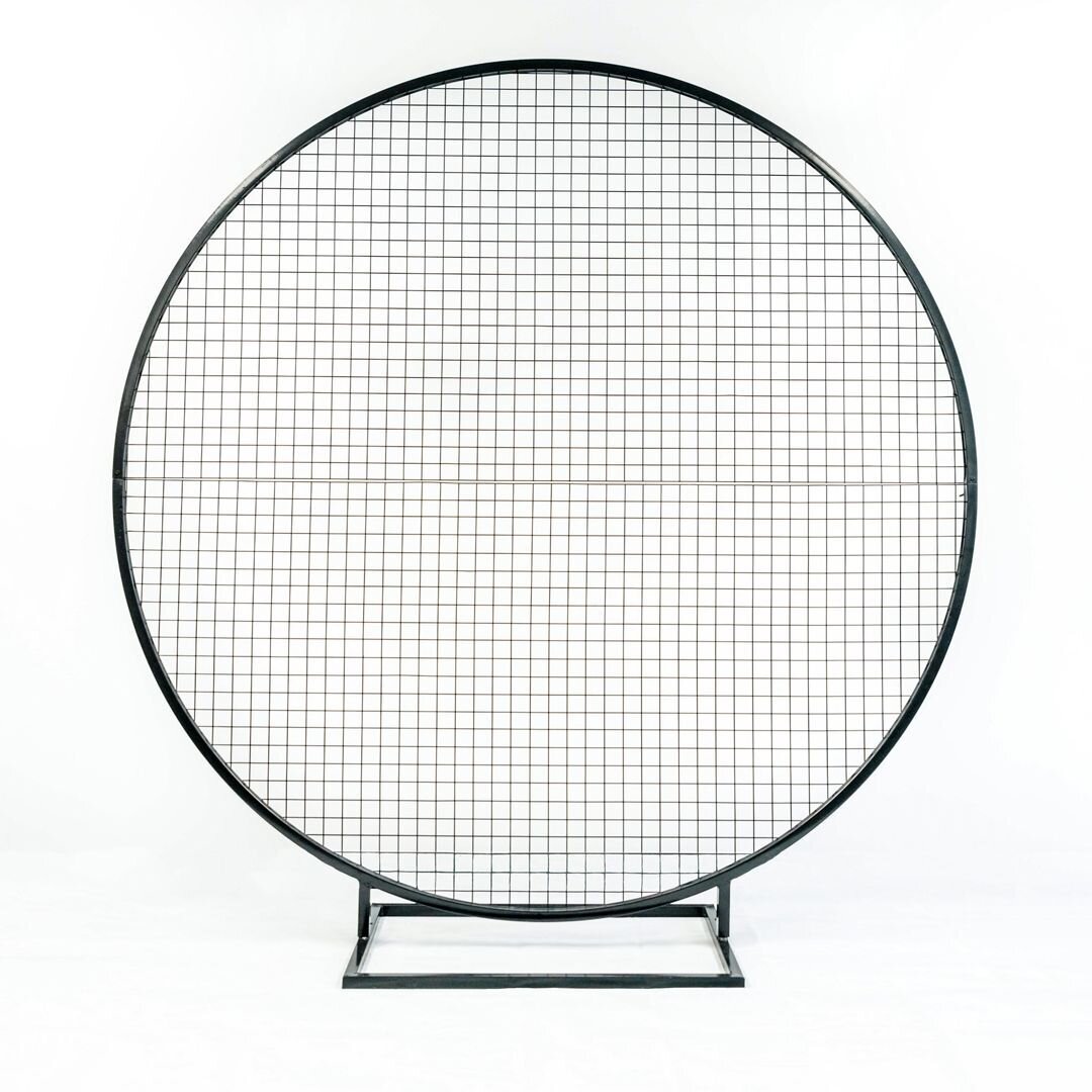 Mesh Arch circular frame - BLACK - 1.9m D