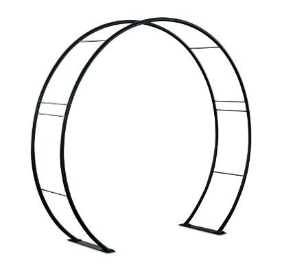 Wedding arch - circular BLACK (2.8m W x 2.3m H)