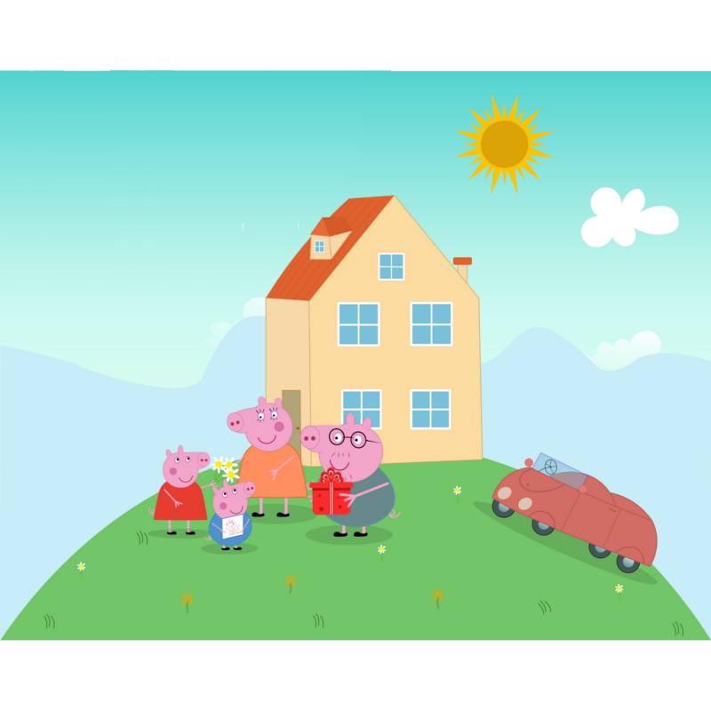 Backdrop - Peppa Pig (3mW x 2.8mH)
