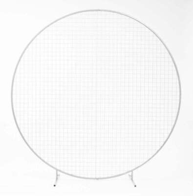 Mesh Arch circular frame - WHITE - 1.9m D
