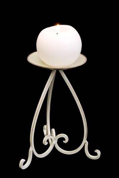 Candle holder - cream