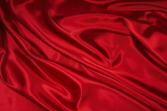 Satin curtain; red 5mL x 1.5mW