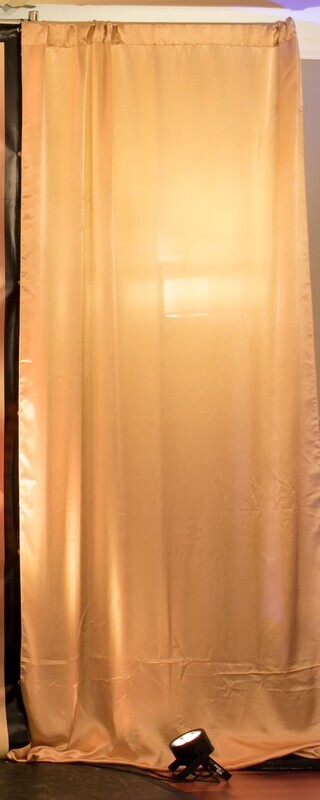 Satin curtain; old gold 5mL x 1.5mW