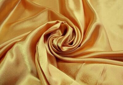 Satin curtain; gold (1.3m x 9m) - no pocket