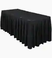 Table skirting; black 6m