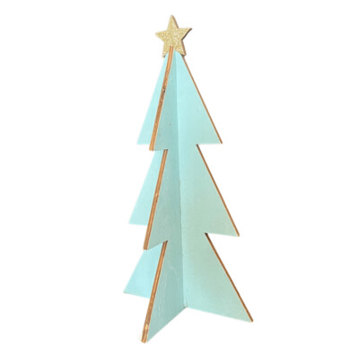 Wooden Christmas tree; blue - (29h x 16w)