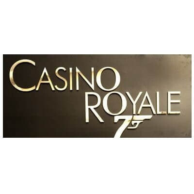 Sign; casino royale; small 1.1m w x 0.5m h