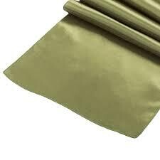 Runner, satin - sage green