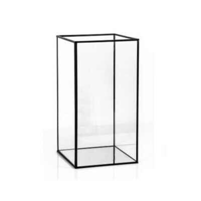 Candle frame glass - black frame LARGE