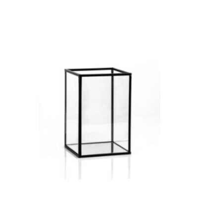 Candle frame glass - black frame SMALL