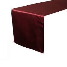 Runner, satin - burgundy