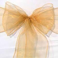 Sash Organza; Gold V1 (30cm x 300cm)