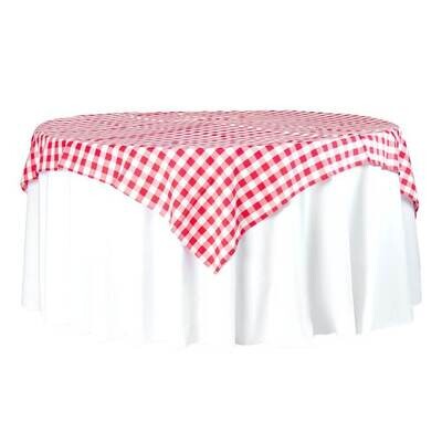 Overlay; Gingham red & white check 1.5m x 1.5m V3