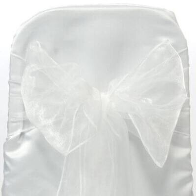 Sash Organza; White V2 (Matt) (30cm x 300cm)