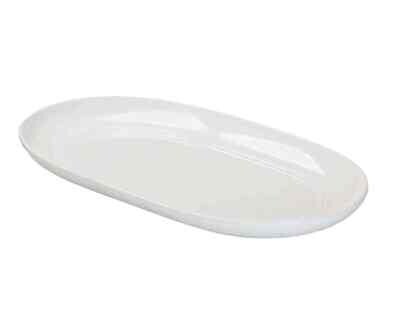 Platter; oval - white (36cmL)