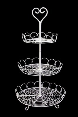 Cake stand - 3 tier  - white