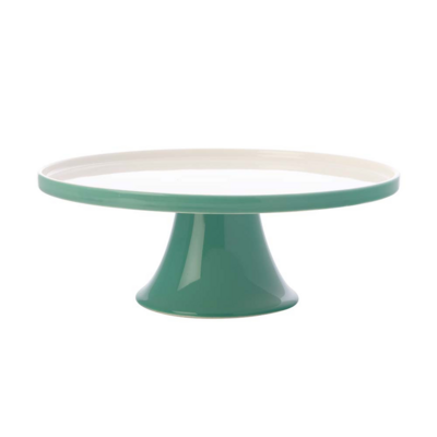 Cake stand - pedestal - jade/blue (30cmD)