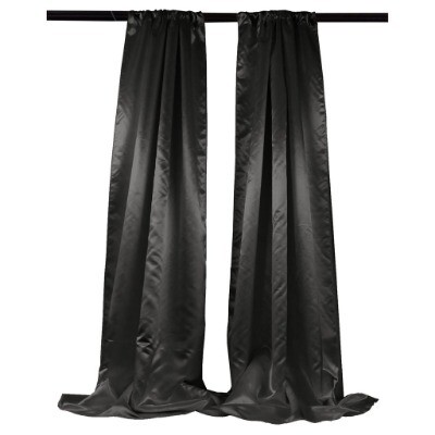Satin curtain; black 5mL x 1.5mW