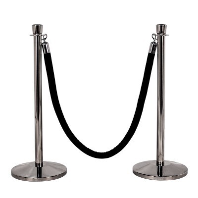 Stanchion velvet ropes; Black (1.2mL)