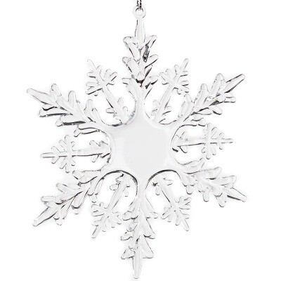 Snowflake; clear hanging -  11cm