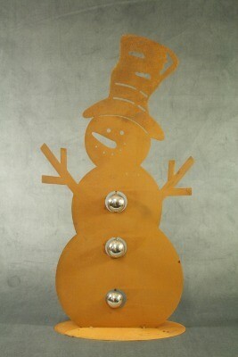 Rust metal; snowman
