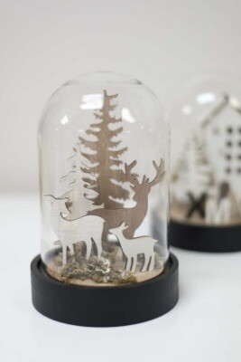 Globe; Christmas theme (with f/lights)
