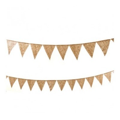 Bunting - hessian assorted sizes (1.5m-2mL)
