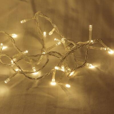 Fairylights; LED christmas lights; indoor/outdoor - GOLDEN WHITE