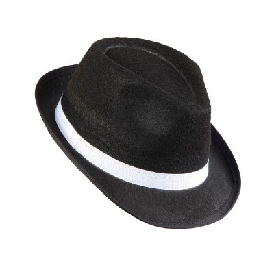 Gangster hat; black