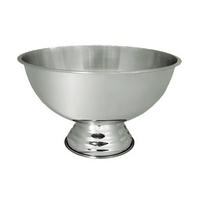 Punch bowl; stainless steel (with ladle)