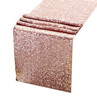 Runner; rose gold sequin - 30cmW x 270cmL